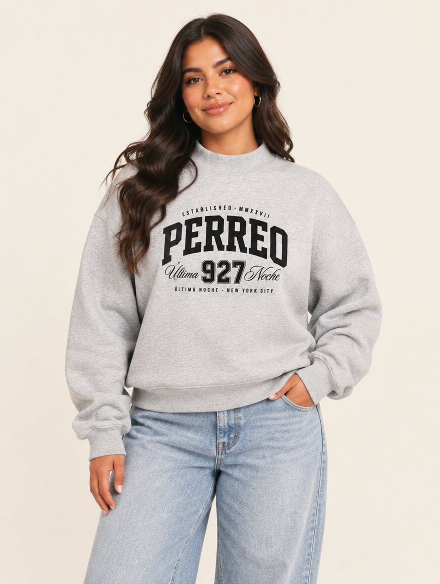 Perreo Última Noche Sweatshirt — Gray