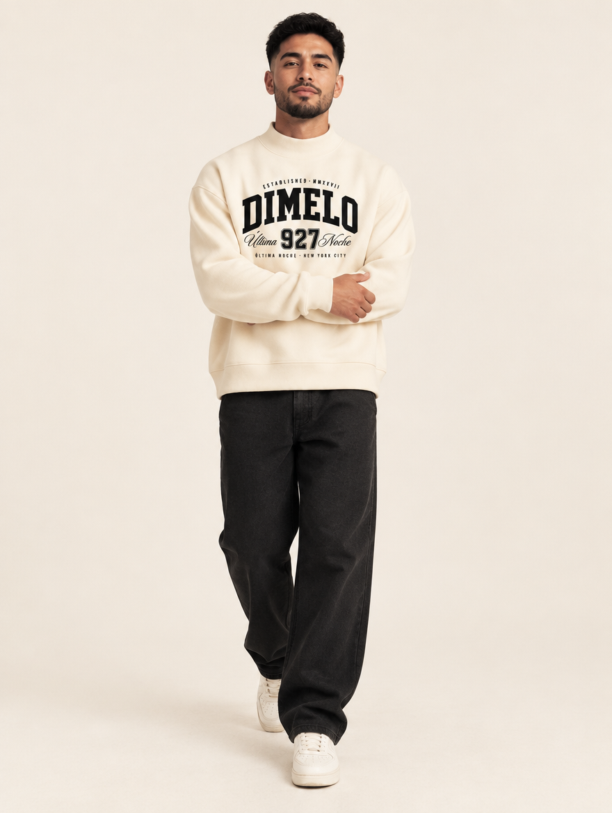Cream Apricot / M — Leo is 6'1" and wears a size L