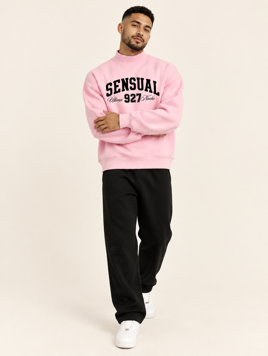 Pink / M — Leo is 6'1" and wears a size L
