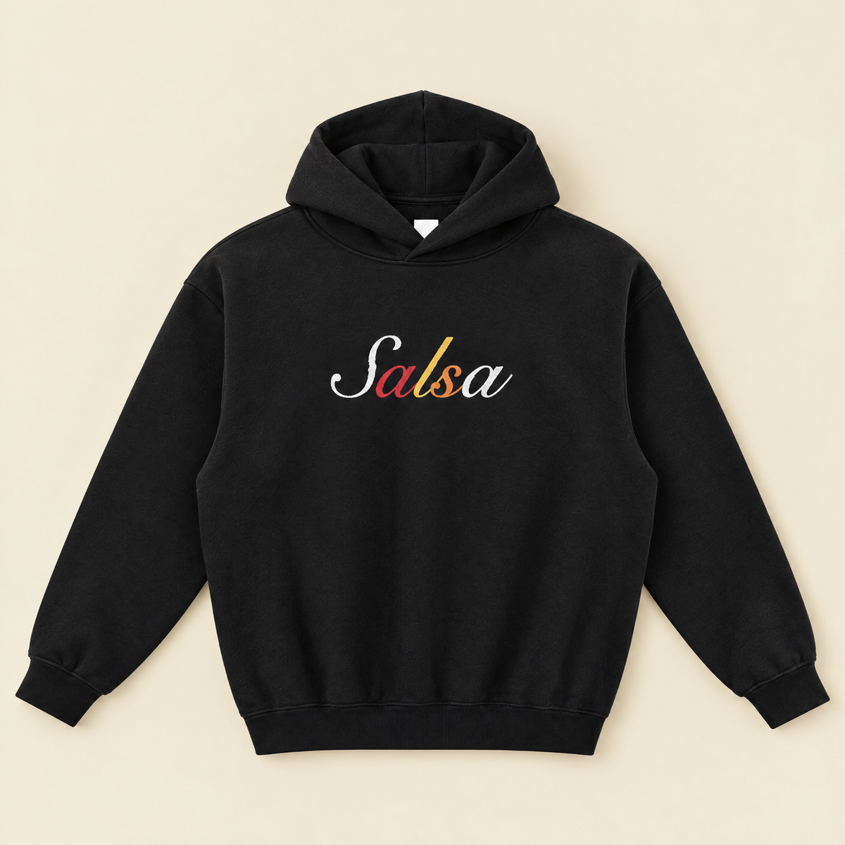 Black — Salsa hoodie, front view