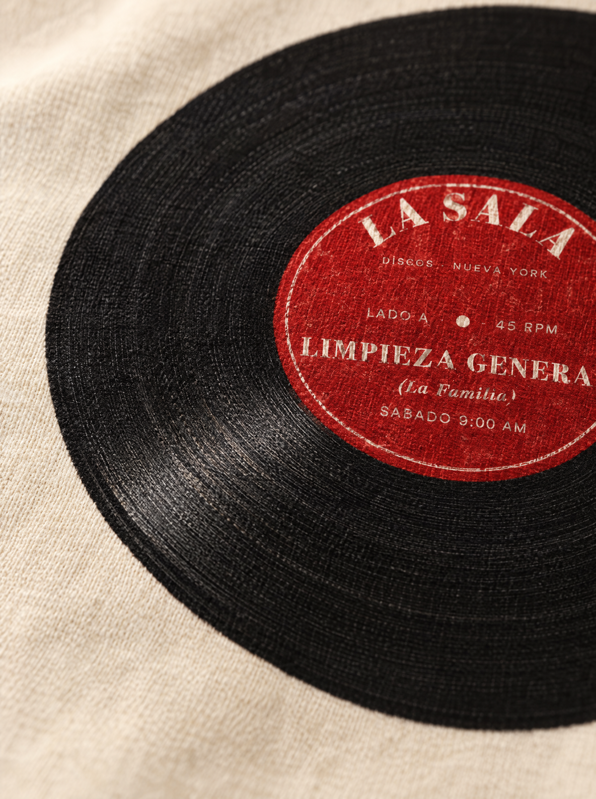 Light Apricot — Fabric & print close-up