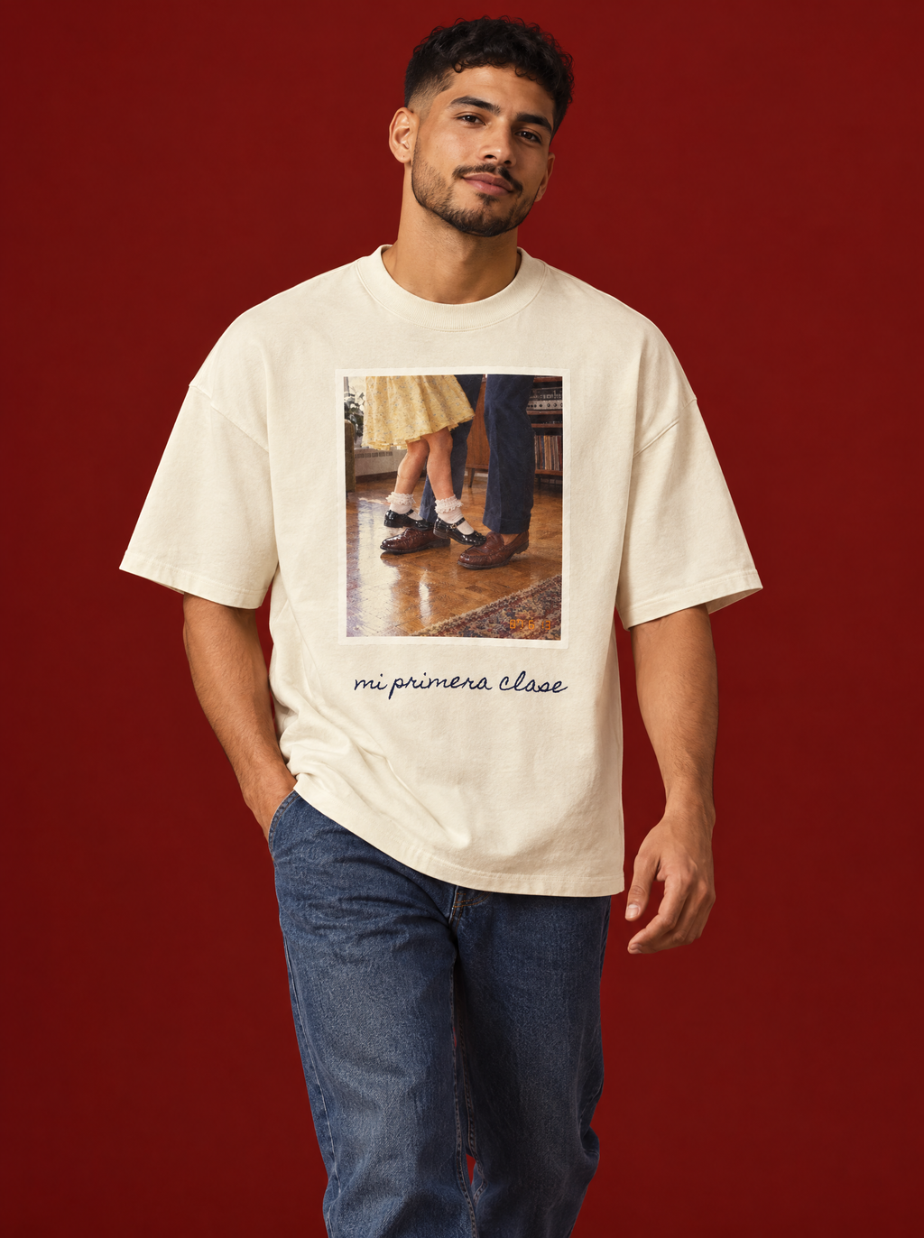 Mild Apricot / M — Leo is 6'1" and wears a size L