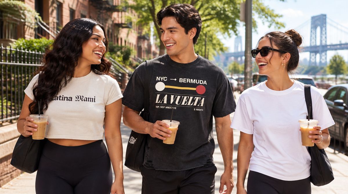 Latina Mami crop and La Vuelta tee in Washington Heights